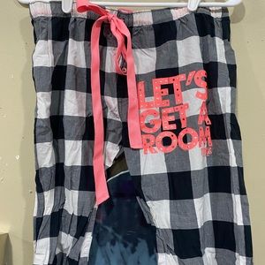 Plaid pj sleep pants